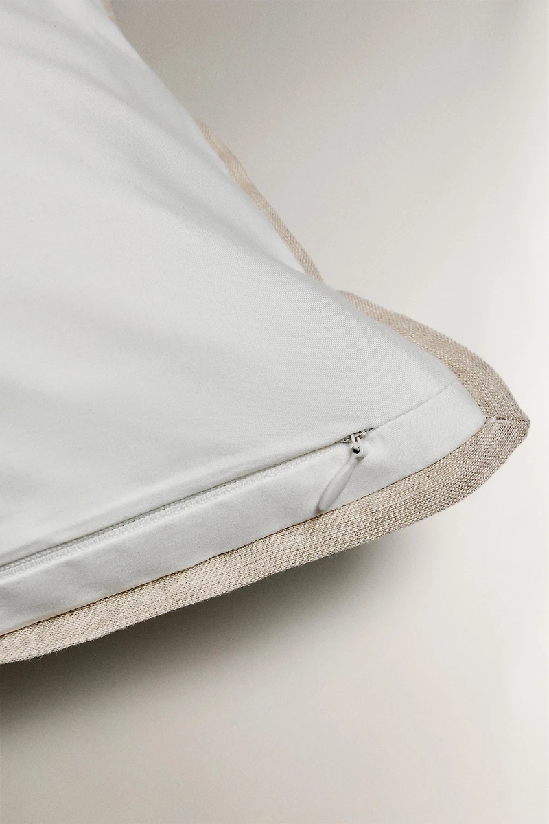 HOUSSE DE COUSSIN SATIN LIN POINTS