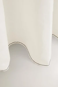 TOPSTITCHED SHOWER CURTAIN