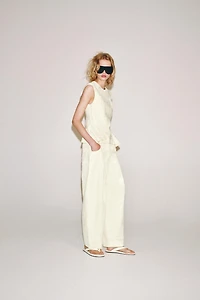 ZW COLLECTION JACQUARD BARREL PANTS