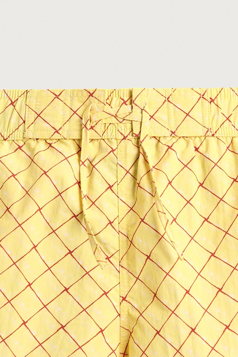 WASHED GEOMETRIC PRINT SWIMSUIT