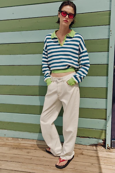 STRIPED KNIT POLO