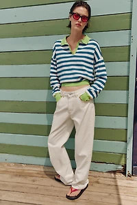 STRIPED KNIT POLO