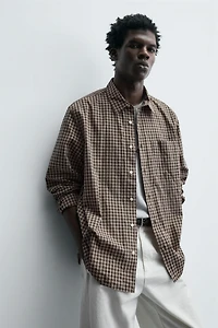 RELAXED FIT PLAID SHIRT