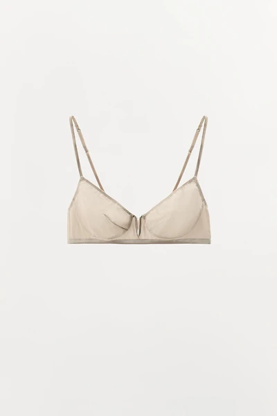 BRALETTE WITH SILK METAL PIECE