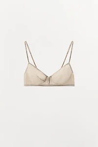BRALETTE WITH SILK METAL PIECE