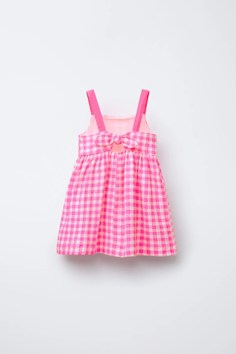 ROBE TEXTURÉE IMPRIMÉE LACET