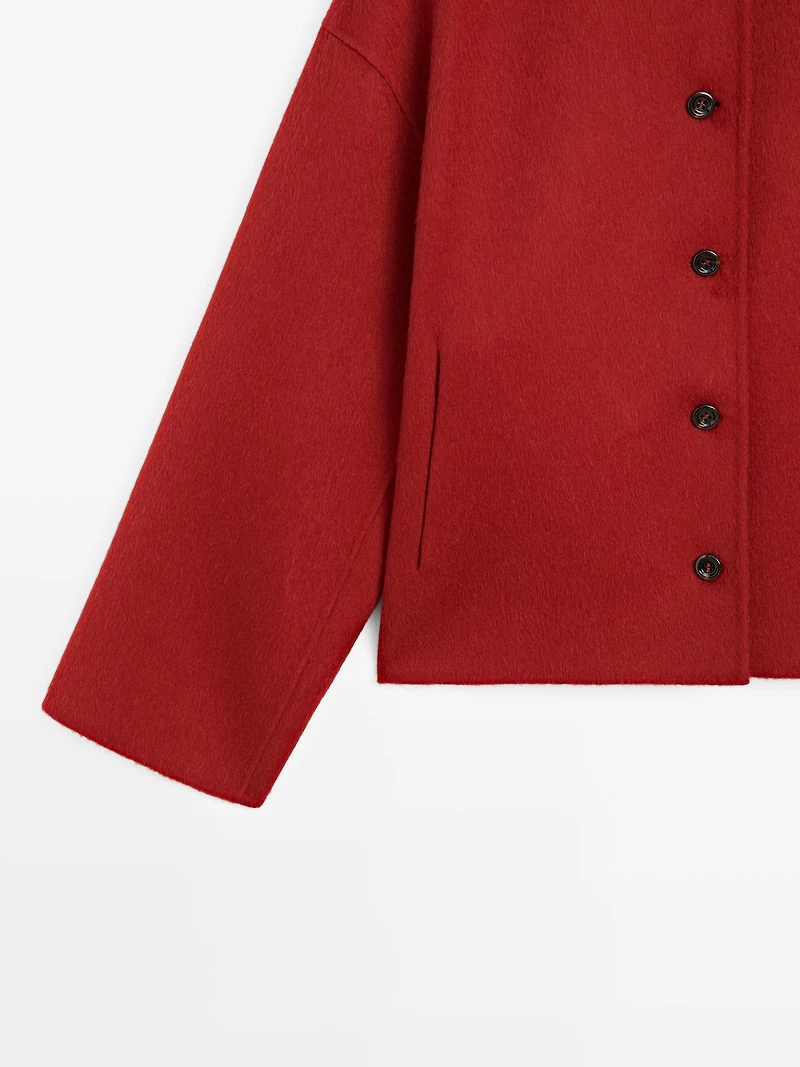 Veste coutures en laine mélangée