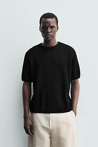 RELAXED FIT KNIT T-SHIRT