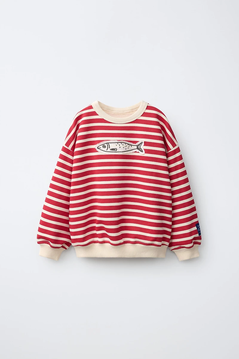 STRIPED SARDINE SWEATSHIRT