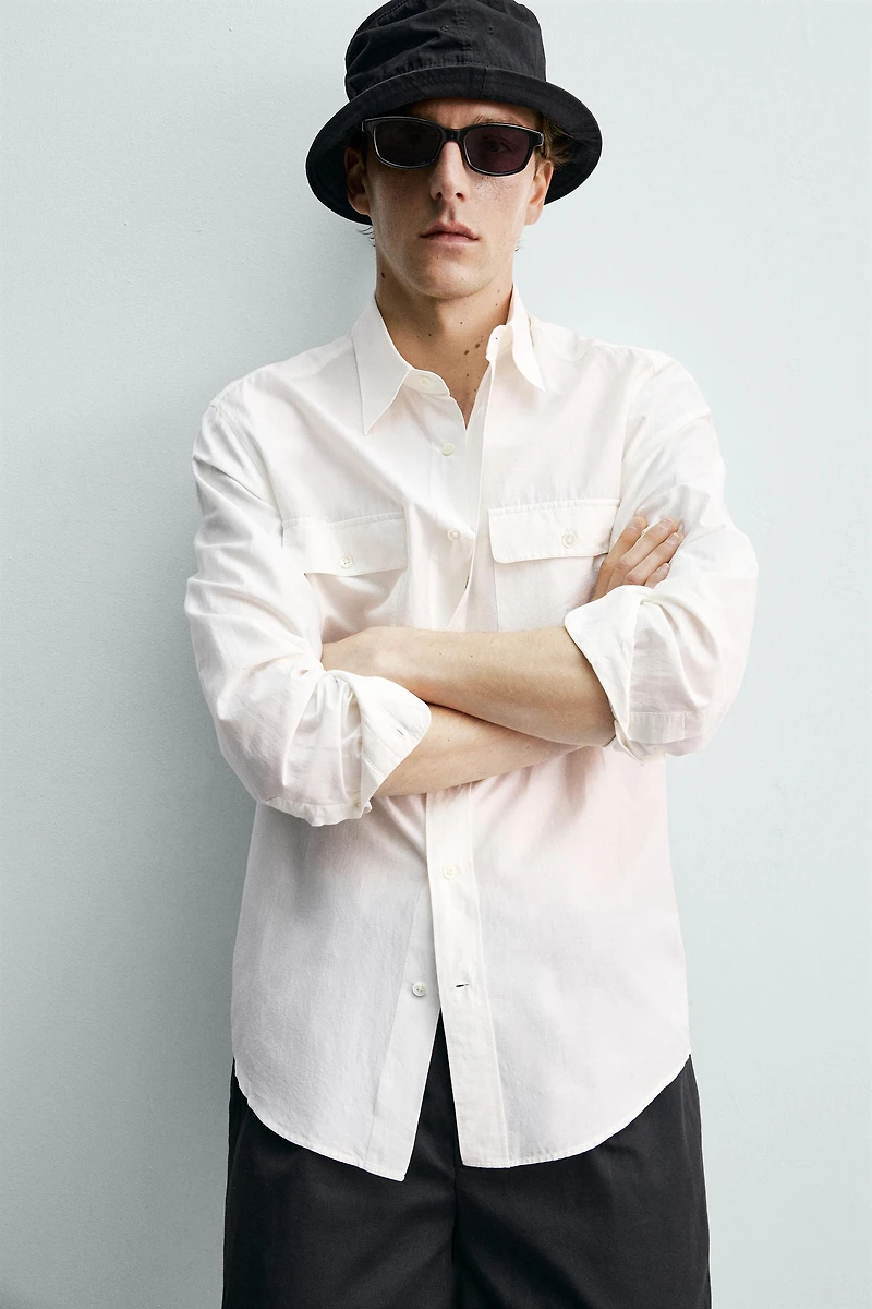 CHEMISE FLUIDE REGULAR FIT À POCHES AARON LEVINE X ZARA