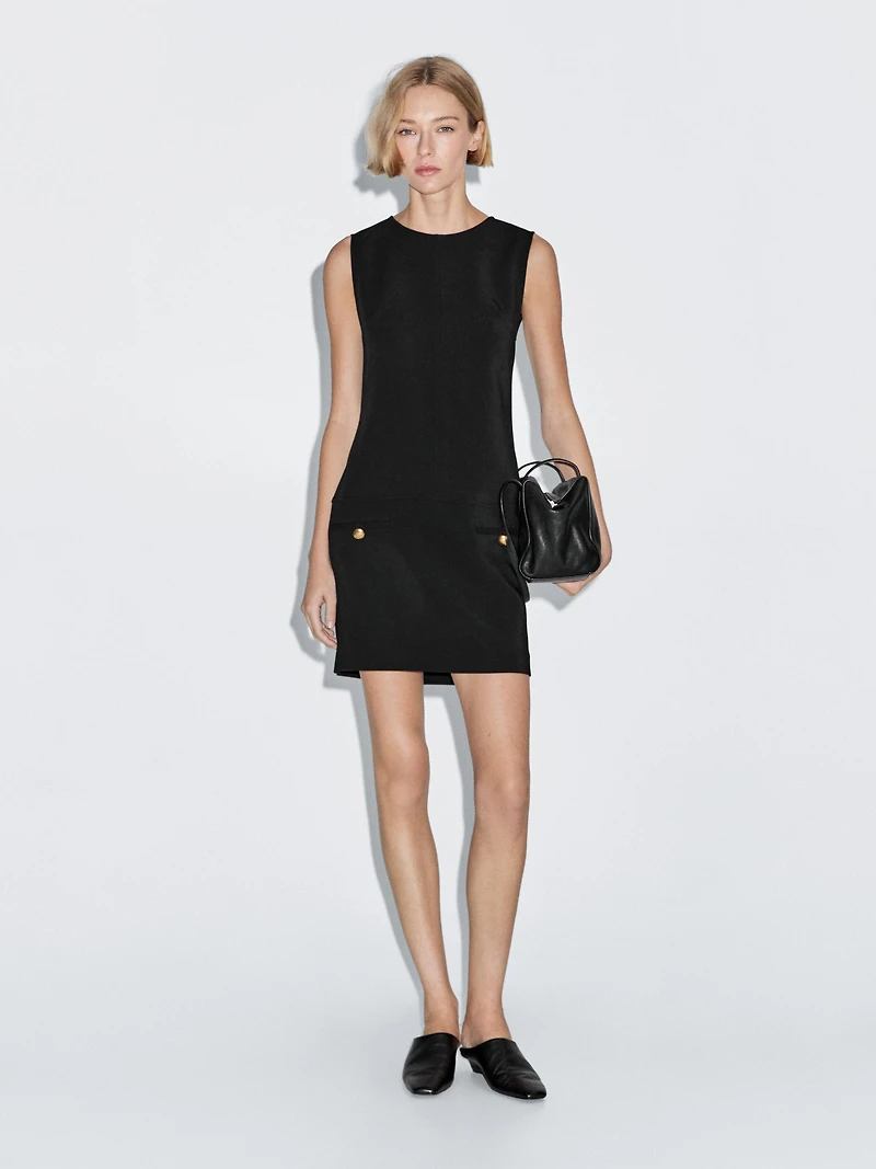 Short dress with button details