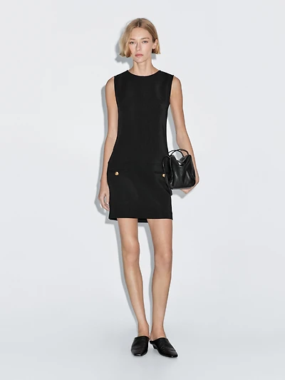 Short dress with button details