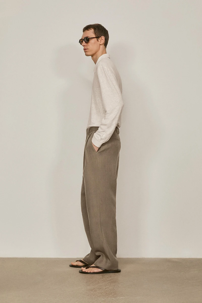 Pantalon double pince lin - LIMITED EDITION