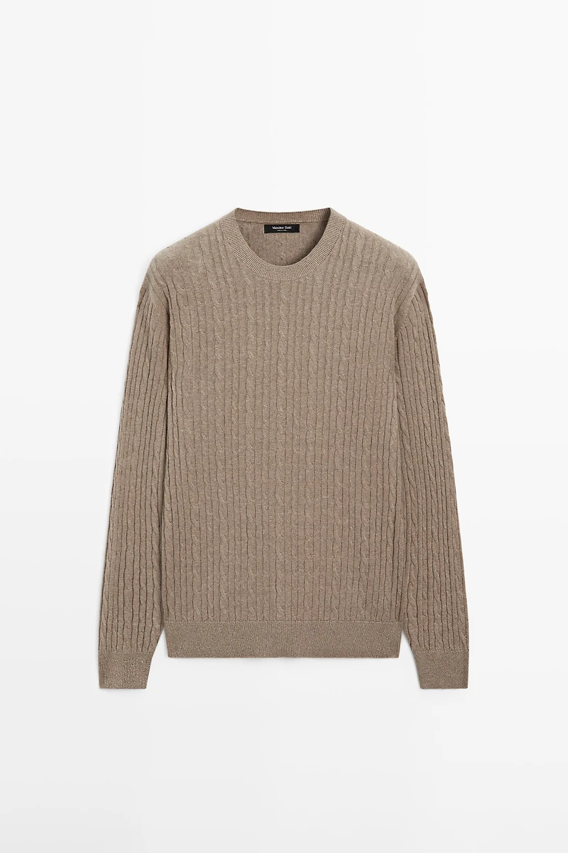 Pull torsadé en coton