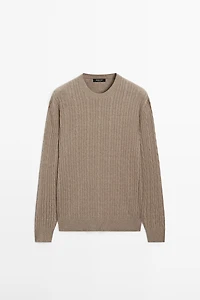 Pull torsadé en coton