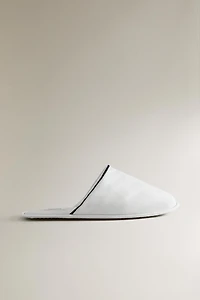 SCALLOPED MULE SLIPPERS