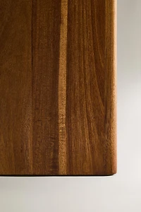 TEXTURED WOODEN BATHROOM TRASH CAN