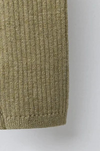 RIBBED LEGGINGS WITH BUTTONS