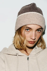 COMBINATION KNIT BEANIE
