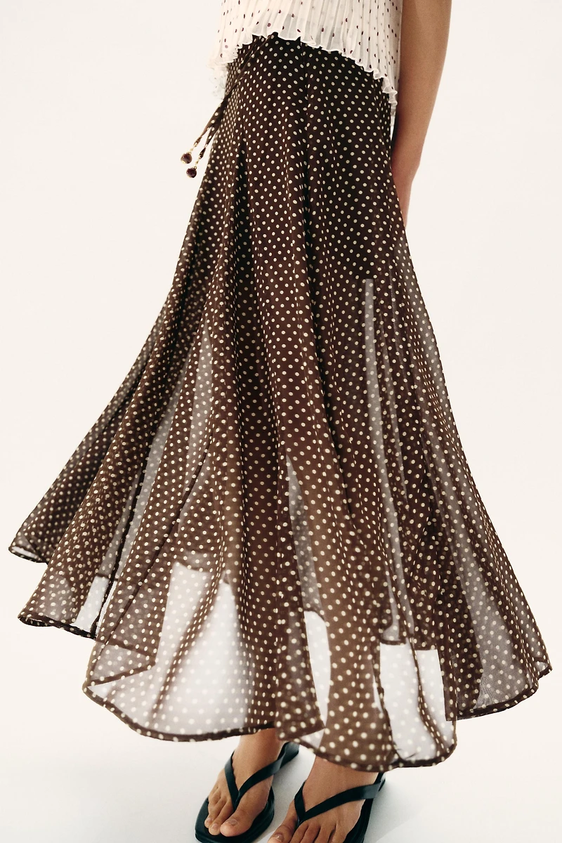 POLKA DOT MIDI SKIRT