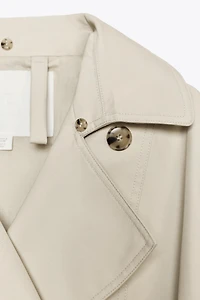 ZW COLLECTION WATER REPELLENT SHORT TRENCH COAT