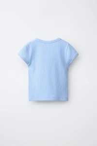 RIBBED V-NECK T-SHIRT