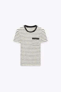 METALLIC THREAD KNIT T-SHIRT