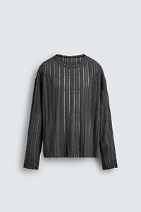 T-SHIRT EN MAILLE AJOURÉE