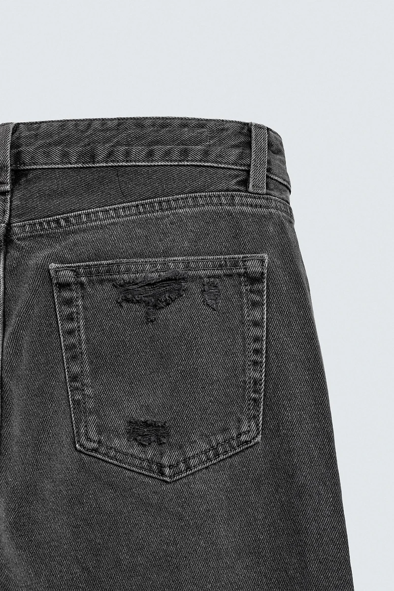 RIPPED FLARE FIT JEANS