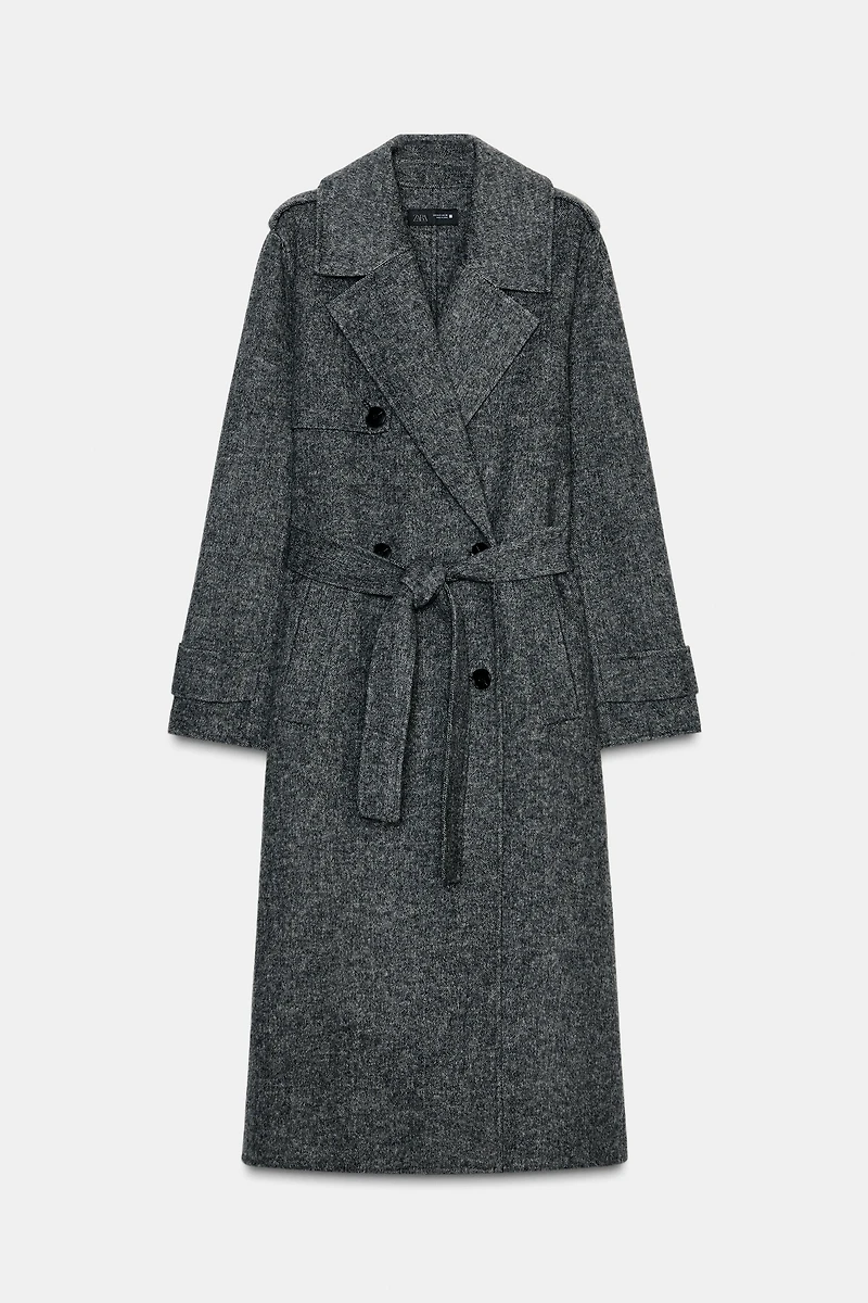 BELTED WOOL COAT