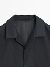 100% wool corduroy-effect flannel overshirt