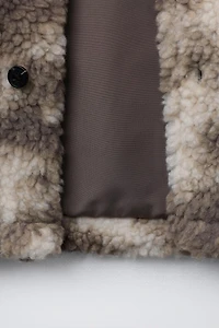 SURCHEMISE EFFET MOUTON À PIÈCES TIE DYE