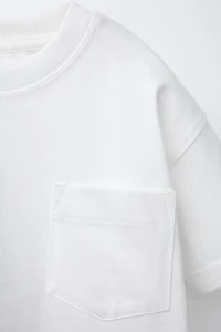 T-SHIRT UNI À POCHE