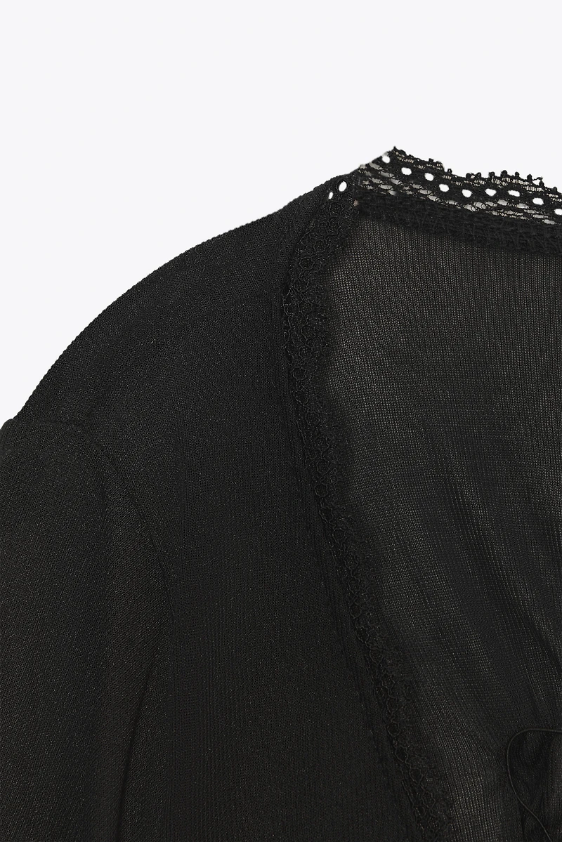 RUCHED TIE TOP
