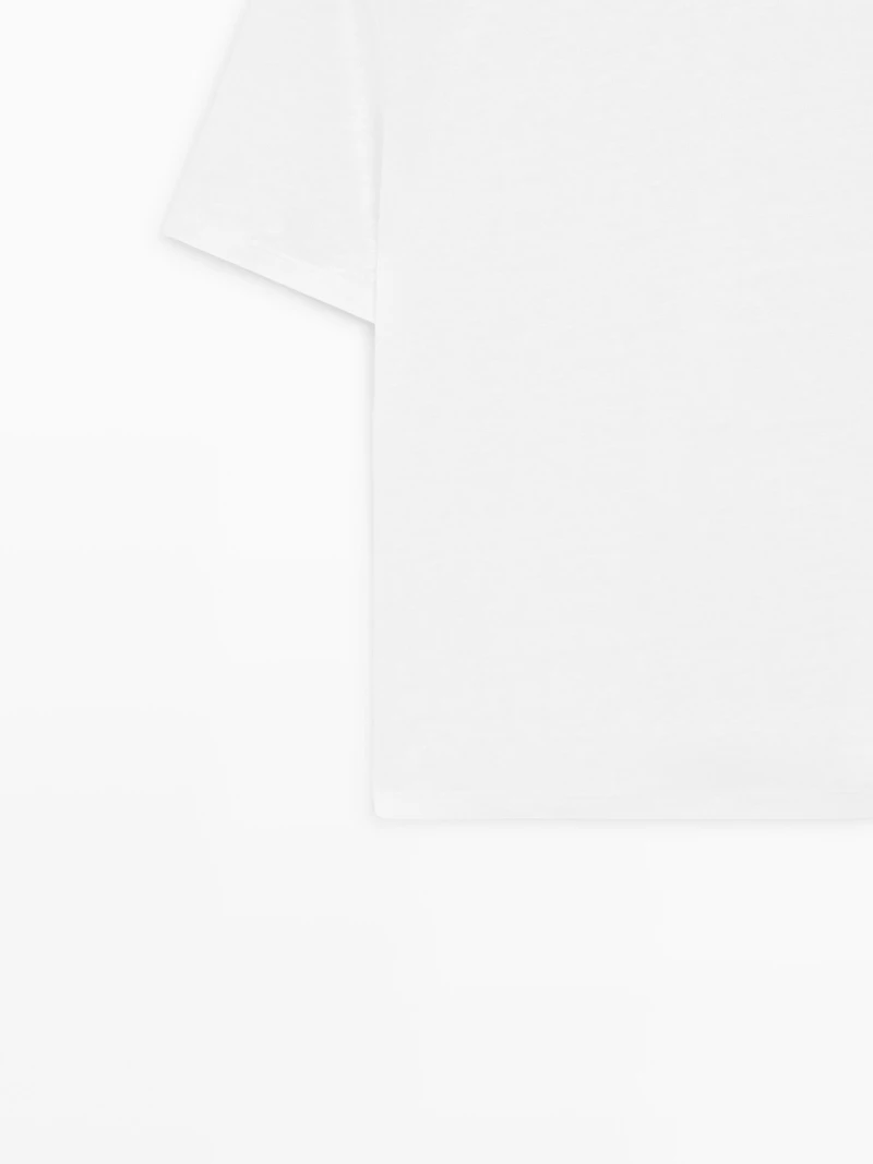 T-shirt 100 % lin à manches courtes