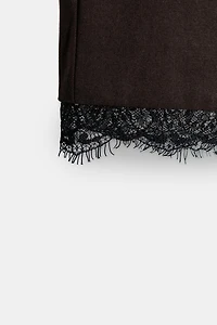 PANTALON CROPPED DENTELLE