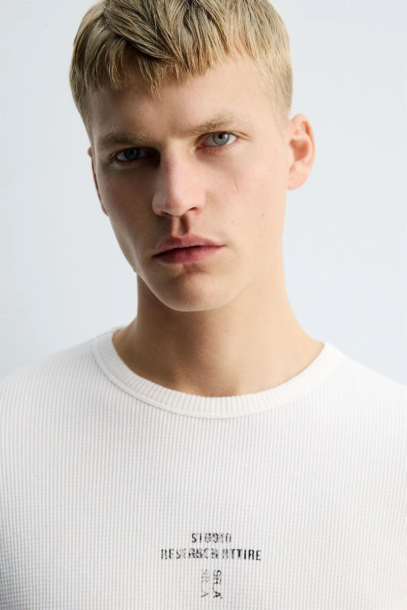 WAFFLE KNIT T-SHIRT X SR_A