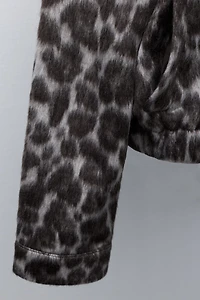 ANIMAL PRINT BOMBER JACKET