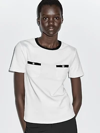 Short sleeve T-shirt with pocket details