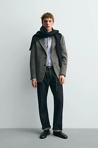 100% WOOL TEXTURED BLAZER AARON LEVINE X ZARA