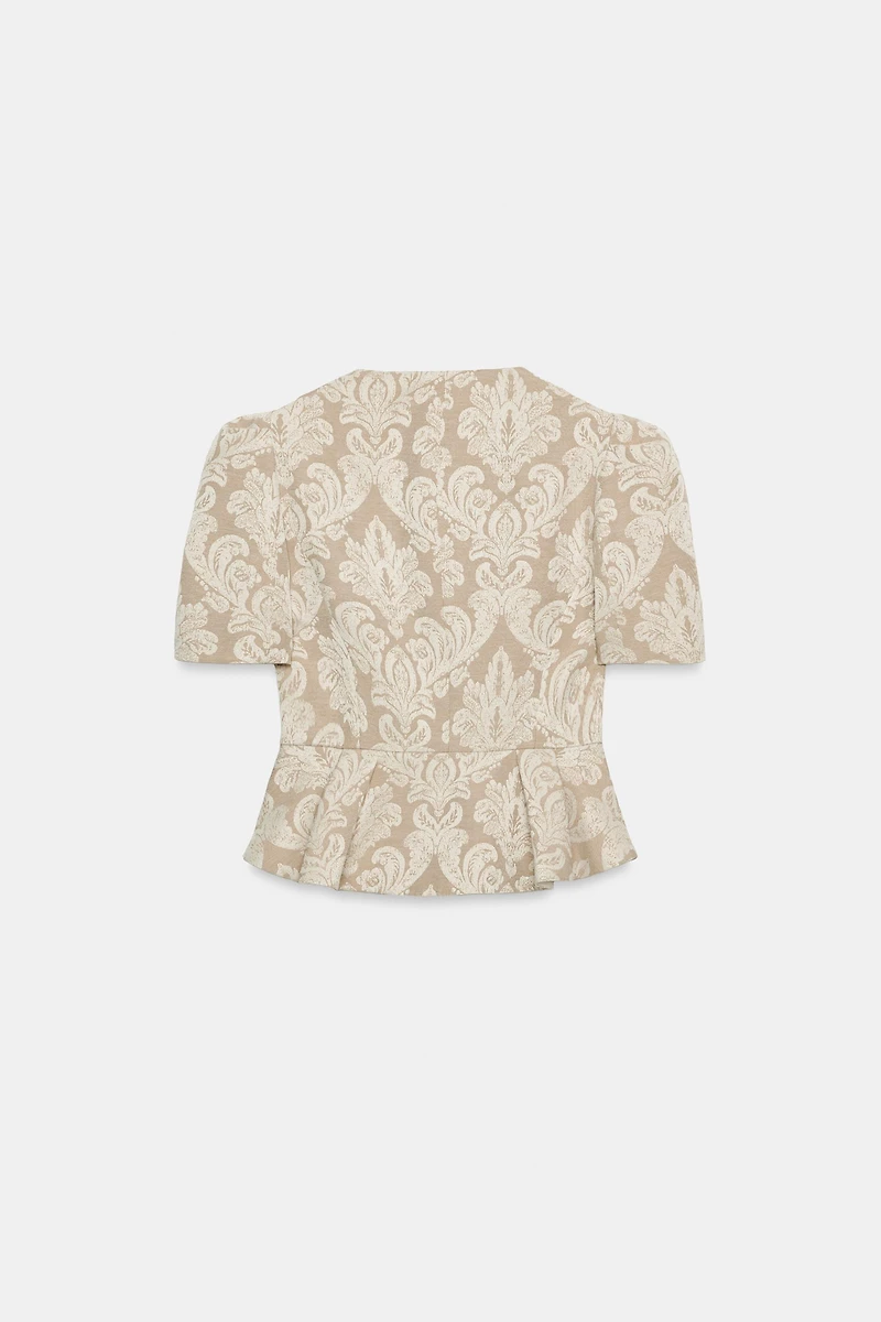 BLAZER PEPLUM JACQUARD