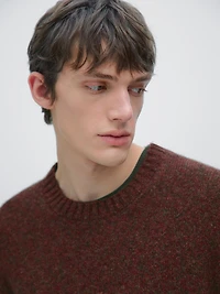 Pull laine à col rond