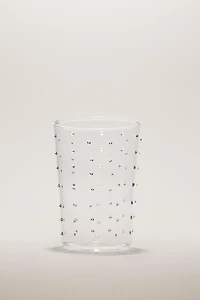 BOROSILICATE GLASS TUMBLER WITH DOTS