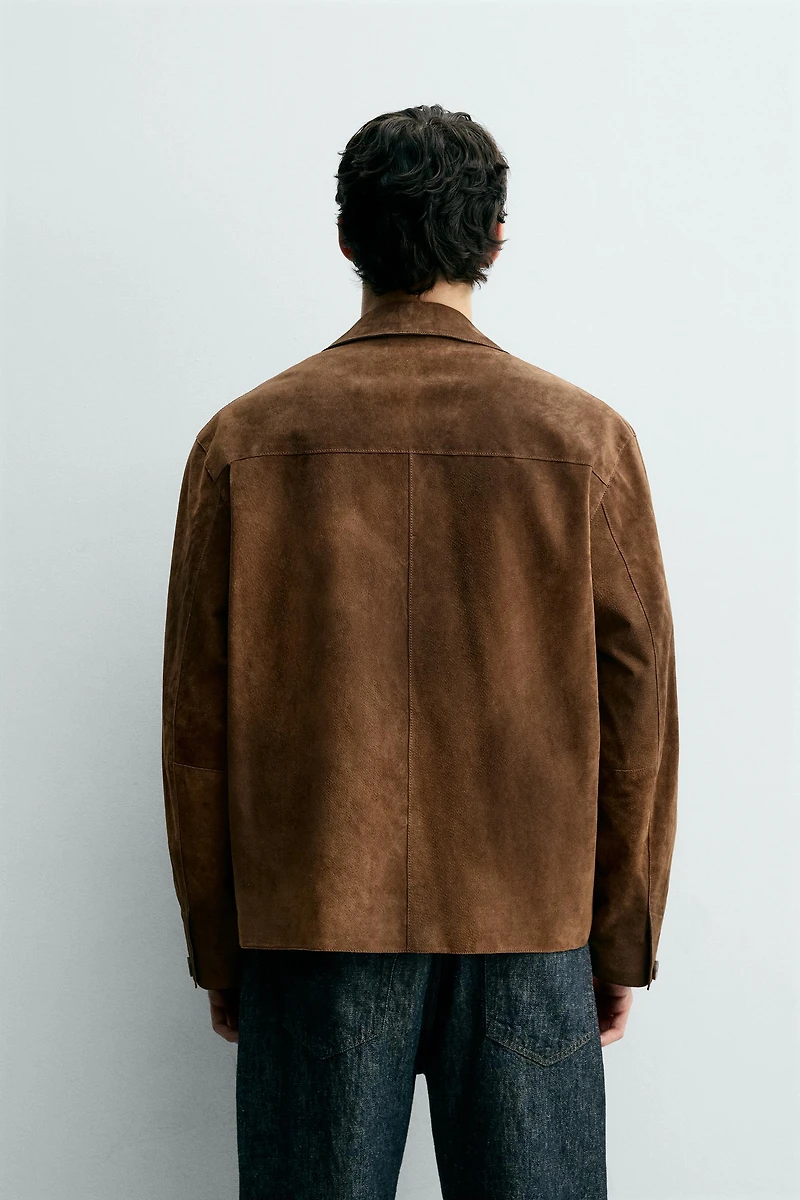 SUEDE LEATHER OVERSHIRT