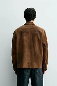 SUEDE LEATHER OVERSHIRT