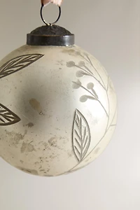 DÉCORATION SAPIN BOULE FEUILLES MAT NOËL