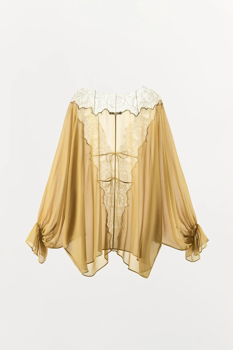 ZW COLLECTION COMBINATION LACE BLOUSE