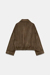 BLOUSON EFFET DAIM