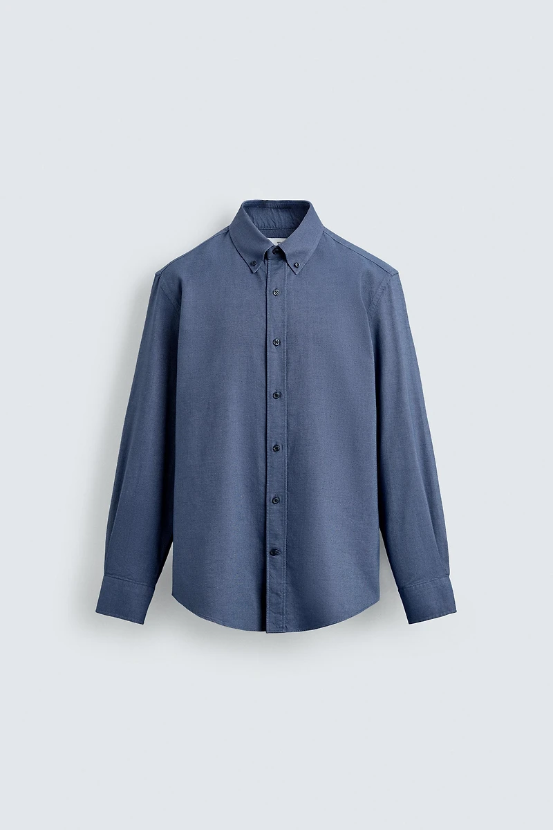 WASHED TEXTURED OXFORD SHIRT