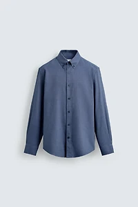 WASHED TEXTURED OXFORD SHIRT